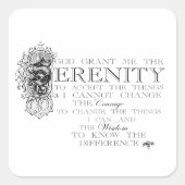 Serenity Prayer Vierkante Sticker (Voorkant)