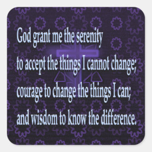 Serenity Prayer Vierkante Sticker