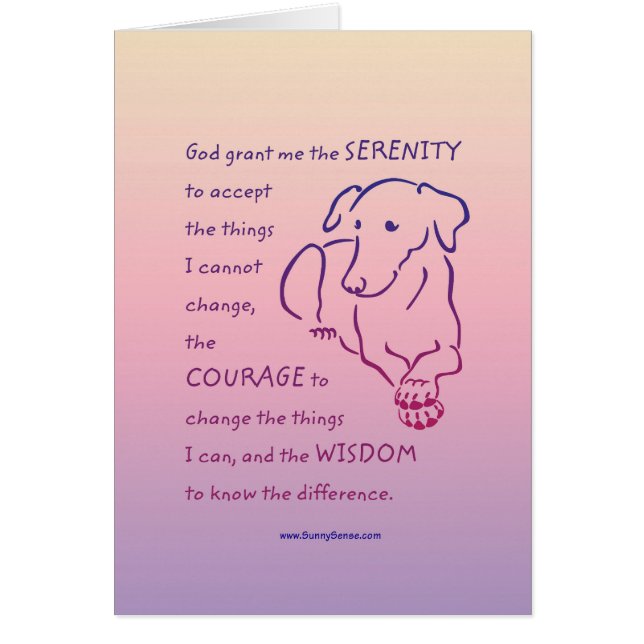 Serenity Prayer w/Dog (Voorkant)