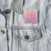 Serenity Prayer w/Dog-knoppen Vierkante Button 5,1 Cm (In situ)