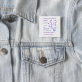 Serenity Prayer w/Dog-knoppen Vierkante Button 5,1 Cm (In situ)