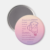 Serenity Prayer w/Dog Magneet (Voorkant / Achterkant)