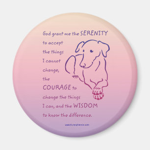 Serenity Prayer w/Dog Magneet