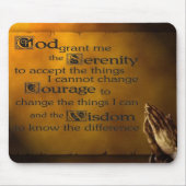 Serenity Prayer w/ Praying Hands Muismat (Voorkant)