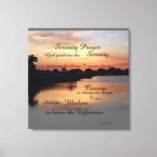 SERENITY PRAYER WALL PANEL CANVAS AFDRUK (Voorkant)