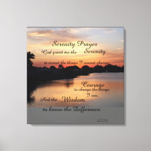 SERENITY PRAYER WALL PANEL CANVAS AFDRUK