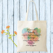 Serenity Prayer Watercolor Tote Bag
