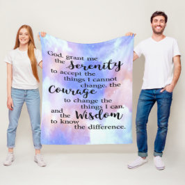 Serenity Prayer Waterverf Fleece Blanket