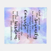 Serenity Prayer Waterverf Fleece Blanket (Voorkant (Horizontaal))