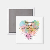 Serenity Prayer Waterverf Magnet (Voorkant / Achterkant)