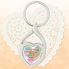 Serenity Prayer Waterverf Metal Sleutelhanger