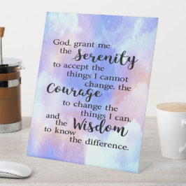 Serenity Prayer Waterverf Pedestal Sign Reclamebord Met Voetstuk