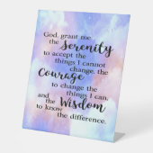 Serenity Prayer Waterverf Pedestal Sign Reclamebord Met Voetstuk (Voorkant)