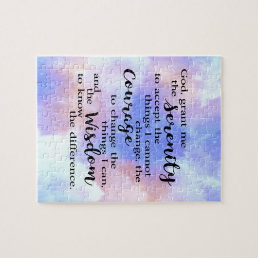 Serenity Prayer Waterverf Puzzle Legpuzzel (Horizontaal)