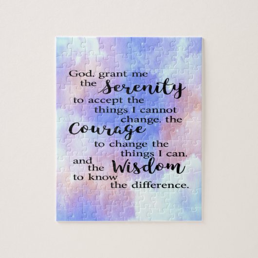 Serenity Prayer Waterverf Puzzle Legpuzzel (Verticaal)