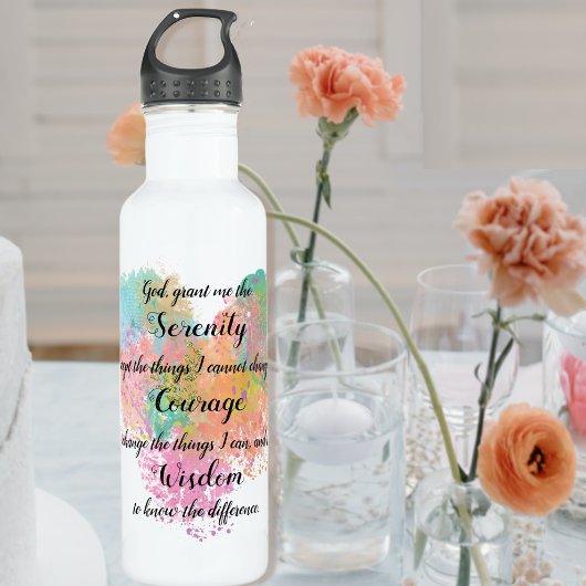 Serenity Prayer Waterverf Roestvrij staal Water B Waterfles