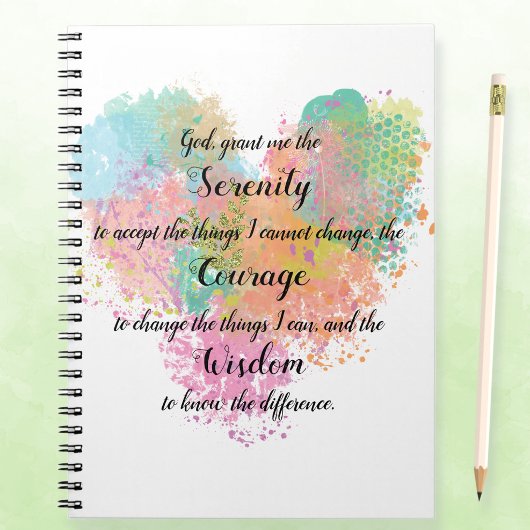 Serenity Prayer Waterverf Spiral Notitieboek