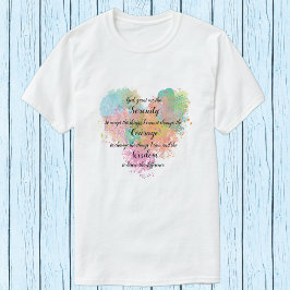 Serenity Prayer Waterverf T-Shirt