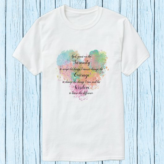 Serenity Prayer Waterverf T-Shirt