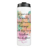 Serenity Prayer Waterverf Thermal Tumbler Thermosbeker (Voorkant)