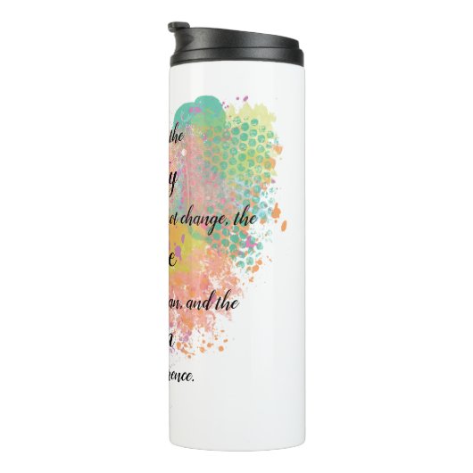 Serenity Prayer Waterverf Thermal Tumbler Thermosbeker (Geroteerd rechts)