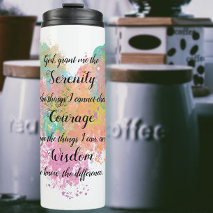 Serenity Prayer Waterverf Thermal Tumbler Thermosbeker