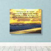 Serenity Prayer, Waves Crashing op Kauai Beach Canvas Afdruk (Insitu (Houten vloer))