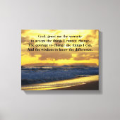 Serenity Prayer, Waves Crashing op Kauai Beach Canvas Afdruk (Voorkant)
