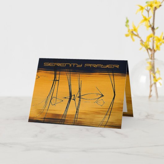 Serenity Prayer Wenskaart Kaart (Gele Bloem)