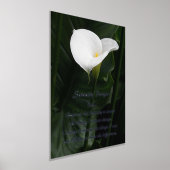 Serenity Prayer White Calla Lily Floral Folie Afdrukken (Laagn)