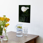 Serenity Prayer White Calla Lily Floral Folie Afdrukken (Laag (Keuken))