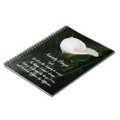 Serenity Prayer White Calla Lily Floral Notitieboek (Linkerzijde)