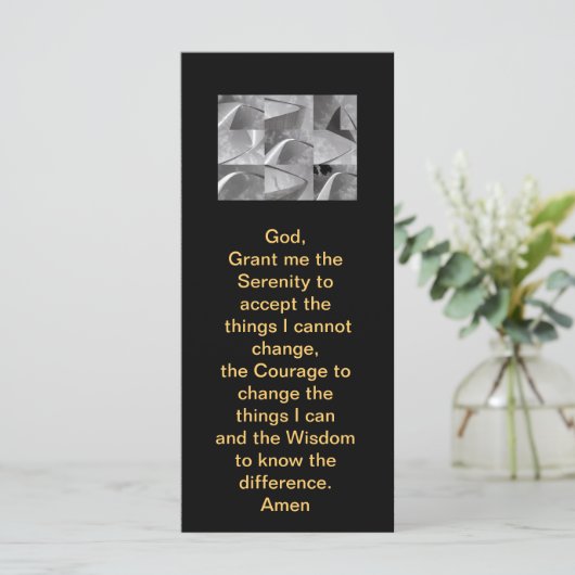 Serenity Prayer White en Black Geometric Design (Staand voorkant)