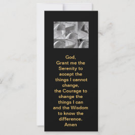 Serenity Prayer White en Black Geometric Design