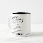 Serenity Prayer White Tweekleurige Koffiemok (Voorkant links)