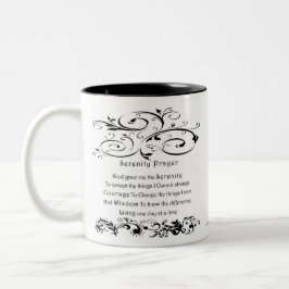 Serenity Prayer White Tweekleurige Koffiemok
