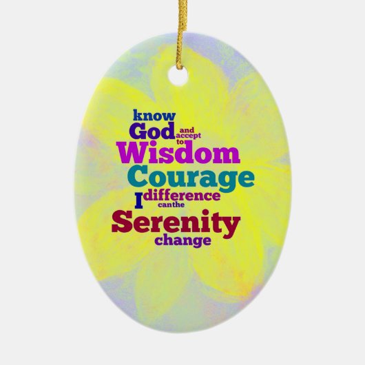 Serenity Prayer woordversier Keramisch Ornament (Voorkant)