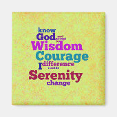 Serenity Prayer wordle magneet (Voorkant)