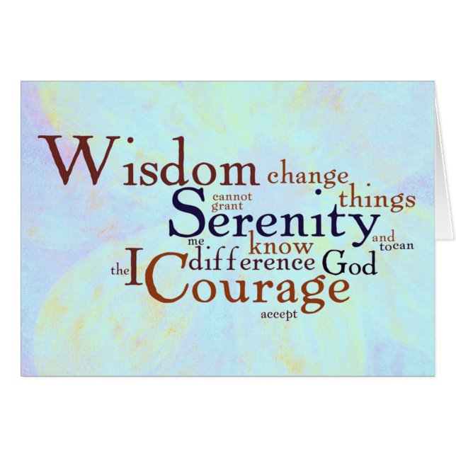 Serenity Prayer Wordle on abstract (Voorkant Horizontaal)