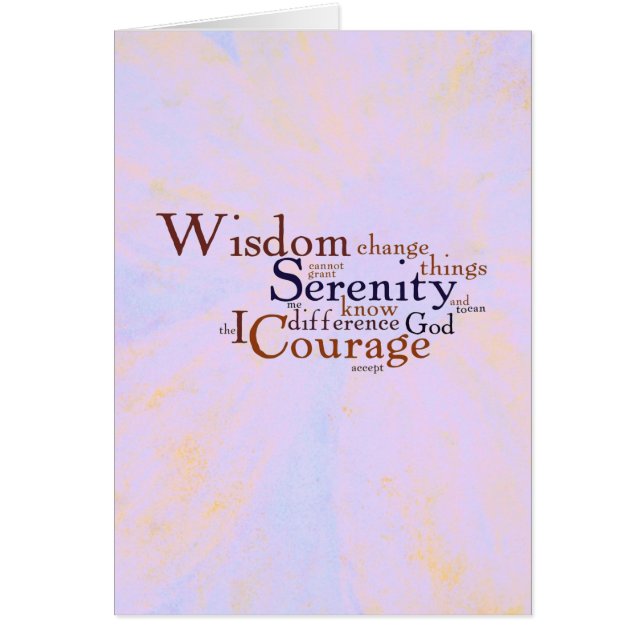 Serenity Prayer Wordle on abstract (Voorkant)