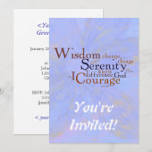 Serenity Prayer Wordle on abstract Kaart (Voorkant / Achterkant)