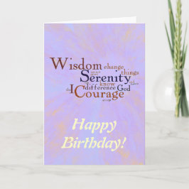 Serenity Prayer Wordle on abstract Kaart