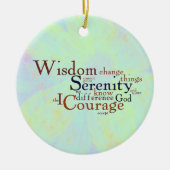 Serenity Prayer Wordle on abstract Keramisch Ornament (Voorkant)
