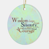 Serenity Prayer Wordle on abstract Keramisch Ornament (Links)