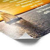 Serenity Prayer: Zeilboot in oceaan, Sterkte/Recov Foto Afdruk (Hoek)