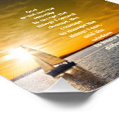 Serenity Prayer: Zeilboot in oceaan, Sterkte/Recov Foto Afdruk (Hoek)