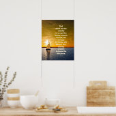 Serenity Prayer: Zeilboot in oceaan, Sterkte/Recov Poster (Keuken)