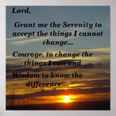 Serenity Prayer (zon) Poster (Voorkant)