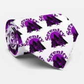 Serenity Quote Modern Black Paarse Moon Trees Stropdas (Opgerold)