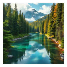 Serenity River Foto Afdruk